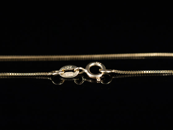 14K Yellow Gold Baby Box Chain