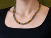 Labradorite Bead and 19K Yellow Gold Cup Necklace
