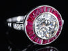 The Spring Point Ruby and Lab Grown Diamond Ring in 14K White Gold