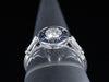 The Fairway Sapphire and Lab Grown Diamond Ring in 14K White Gold