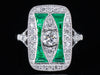 The McIntyre Emerald and Lab Grown Diamond Ring in 14K White Gold