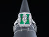 The McIntyre Emerald and Lab Grown Diamond Ring in 14K White Gold