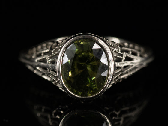 The Nola Chrysoberyl Ring in 14K White Gold