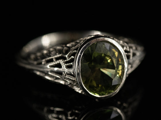 The Nola Chrysoberyl Ring in 14K White Gold