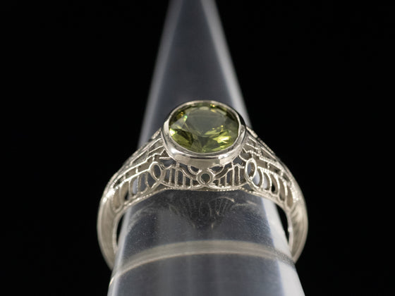 The Nola Chrysoberyl Ring in 14K White Gold