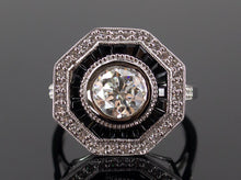  The Revere Onyx and Diamond Ring in 14K White Gold