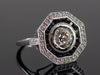 The Revere Onyx and Diamond Ring in 14K White Gold