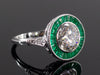 The Spring Point Emerald and Lab Grown Diamond Ring in 14K White Gold