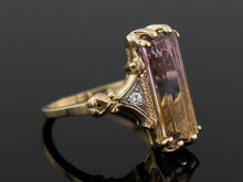  The Adelia Ametrine and Diamond Ring in 14K Yellow and White Gold