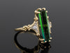 The Adelia Bicolor Green Tourmaline and Diamond Ring in 14K Yellow and White Gold