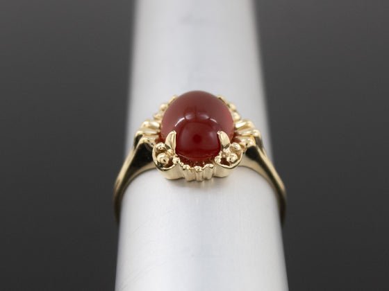 The Stroudwater Carnelian Ring in 14K Yellow Gold