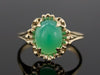 The Stroudwater Chrysoprase Ring in 14K Yellow Gold