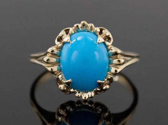 The Stroudwater Turquoise Ring in 14K Yellow Gold