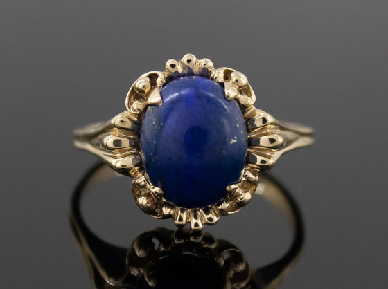 The Stroudwater Lapis Lazuli Ring in 14K Yellow Gold