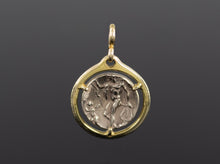  Authentic Roman Coin Pendant in 14K Yellow Gold