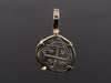 Authentic 18th Century Spanish Colonial Cob Pendant in 14K Yellow Gold